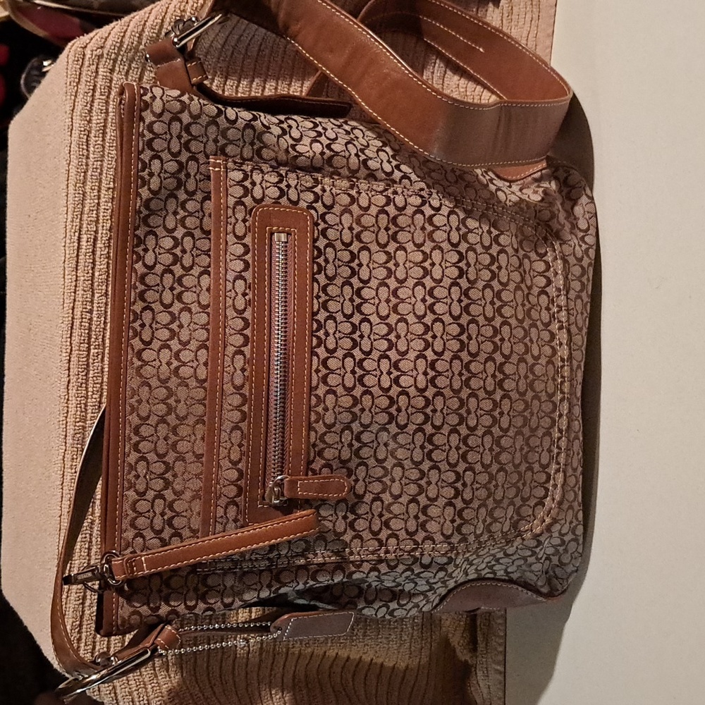Coach canvas and leather Crossbody.